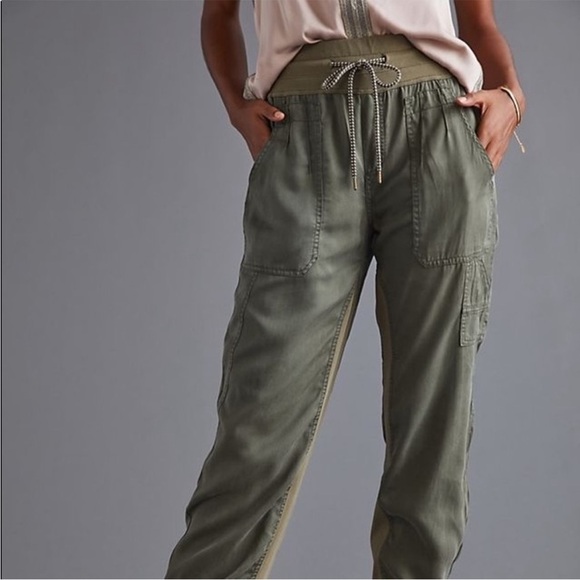Anthropologie Pant Trouser Jogger Green The Nomad Cargo Utility Cargo Military - Picture 16 of 16